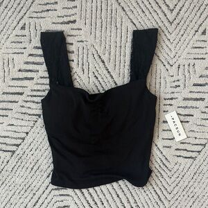 PacSun Black Lace Strap Tank Top